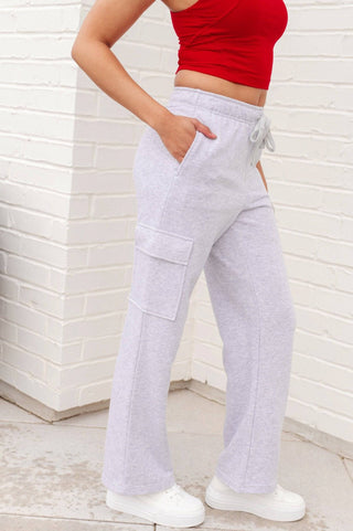 Run, Don't Walk Cargo Sweatpants in Grey - 1985 the VAULT Boutique