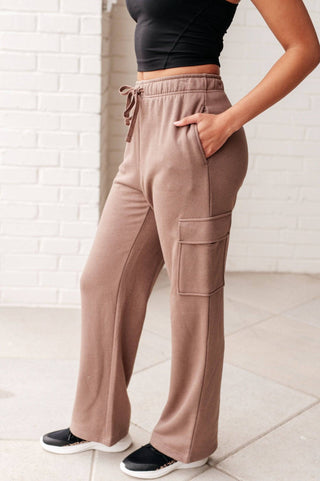 Run, Don't Walk Cargo Sweatpants in Smokey Brown - 1985 the VAULT Boutique