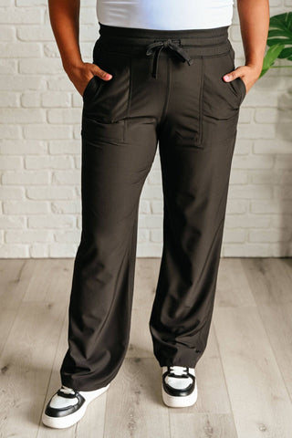 Runner's High Drawstring Joggers in Black - 1985 the VAULT Boutique