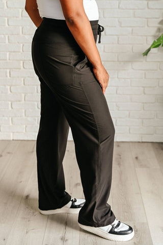 Runner's High Drawstring Joggers in Black - 1985 the VAULT Boutique