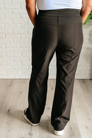 Runner's High Drawstring Joggers in Black - 1985 the VAULT Boutique