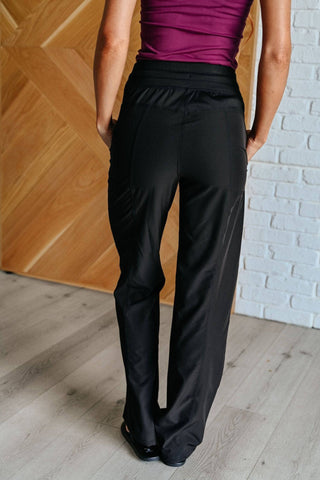 Runner's High Drawstring Joggers in Black - 1985 the VAULT Boutique