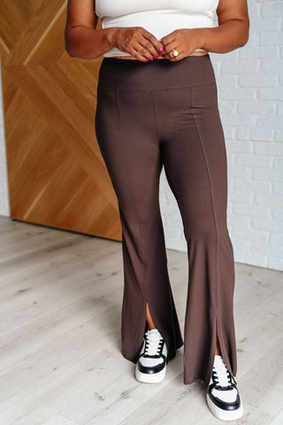 Stamina Stride Flare Leggings in Espresso - 1985 the VAULT Boutique