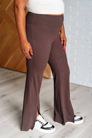 Stamina Stride Flare Leggings in Espresso - 1985 the VAULT Boutique