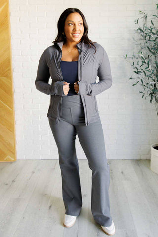 Staying Swift Activewear Jacket in Titanium - 1985 the VAULT Boutique