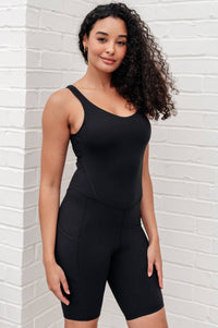 Sun Salutations Body Suit in Black - 1985 the VAULT Boutique