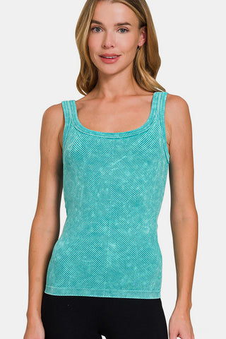 Zenana Ribbed Scoop Neck Tank - 1985 the VAULT Boutique