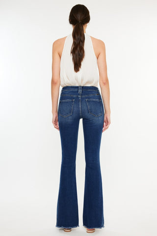 Kancan Cat's Whiskers Raw Hem Flare Jeans - 1985 the VAULT Boutique