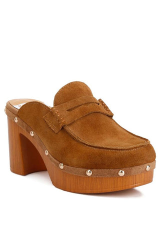 Riley Suede Platform Clogs - 1985 the VAULT Boutique