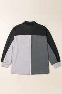 Pocketed Contrast Long Sleeve Sweatshirt - 1985 THE VAULT