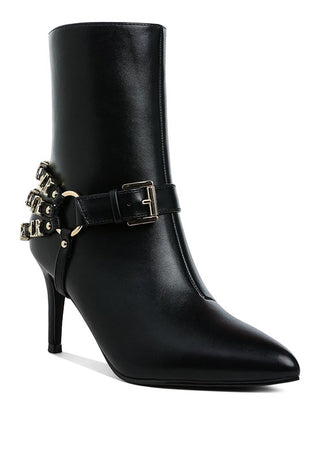 Nicene Harness Detail Stiletto Boots - 1985 the VAULT Boutique