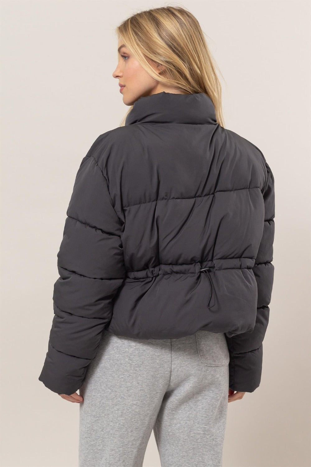 HYFVE Quilted Back Drawstring Puffer Jacket - 1985 the VAULT Boutique