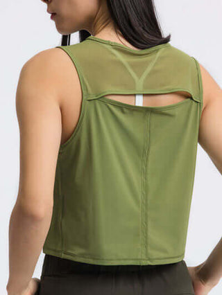 Millennia Round Neck Cropped Active Tank - 1985 the VAULT Boutique