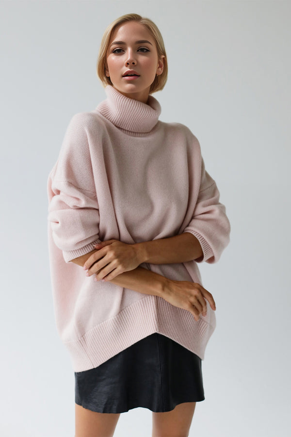 Basic Bae Turtleneck Dropped Shoulder Long Sleeve Sweater - 1985 the VAULT Boutique