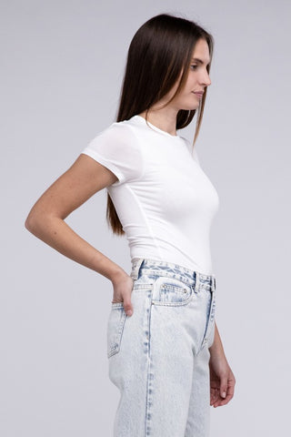 Double Layered Cap Sleeve Bodysuit - 1985 the VAULT Boutique