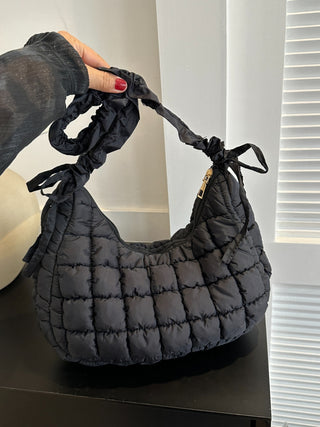 Bubble Texture Ruched Strap Quilted Shoulder Bag - 1985 the VAULT Boutique