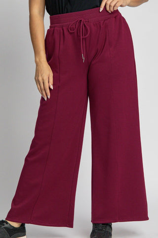 Umgee Full Size Drawstring Wide Leg Pants with Pockets - 1985 the VAULT Boutique