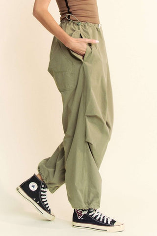 Davi & Dani Drawstring Baggy Pants with Pockets - 1985 the VAULT Boutique