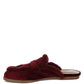 Seyhan Fur Detail Velvet Slip-On Mules - 1985 the VAULT Boutique