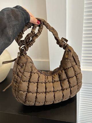 Bubble Texture Ruched Strap Quilted Shoulder Bag - 1985 the VAULT Boutique