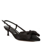 Okshak Satin Bow Slingback Sandals - 1985 the VAULT Boutique