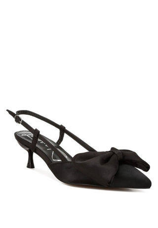 Okshak Satin Bow Slingback Sandals - 1985 the VAULT Boutique