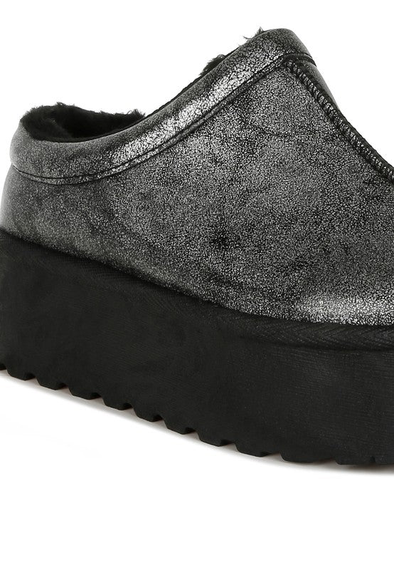 Lottys Faux Leather Platform Classic Slip-On - 1985 the VAULT Boutique