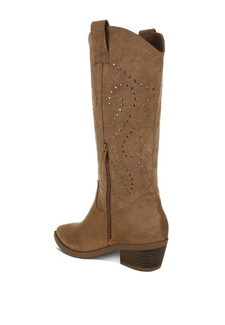 Lariat Studs Embellished Cowboy Boots - 1985 the VAULT Boutique