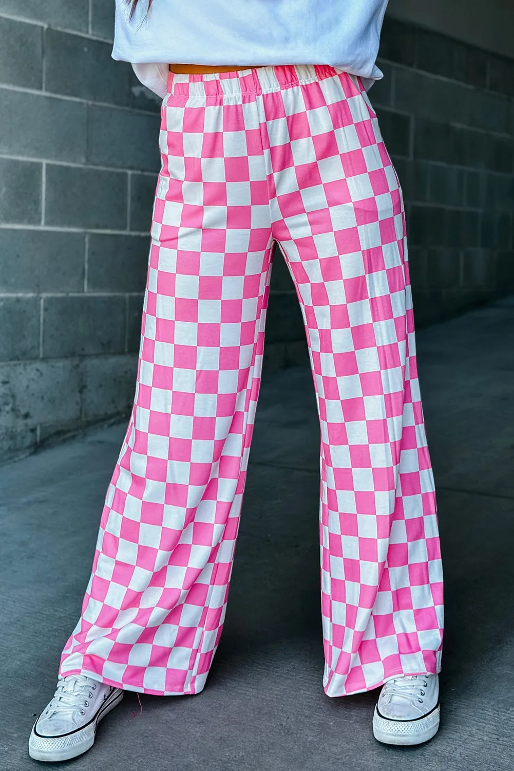 Checkered Wide Leg Pants - 1985 the VAULT Boutique