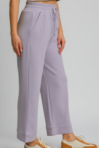 Umgee Drawstring Elastic Waist Wide Leg Pants - 1985 the VAULT Boutique