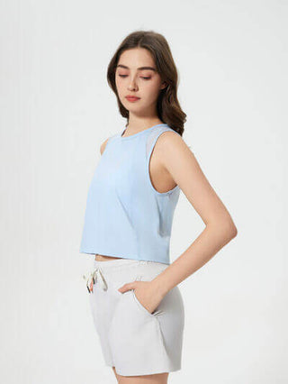 Millennia Round Neck Cropped Active Tank - 1985 the VAULT Boutique