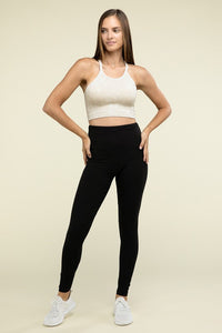 Basic Washed Ribbed Seamless Cropped Cami Top - 1985 the VAULT Boutique