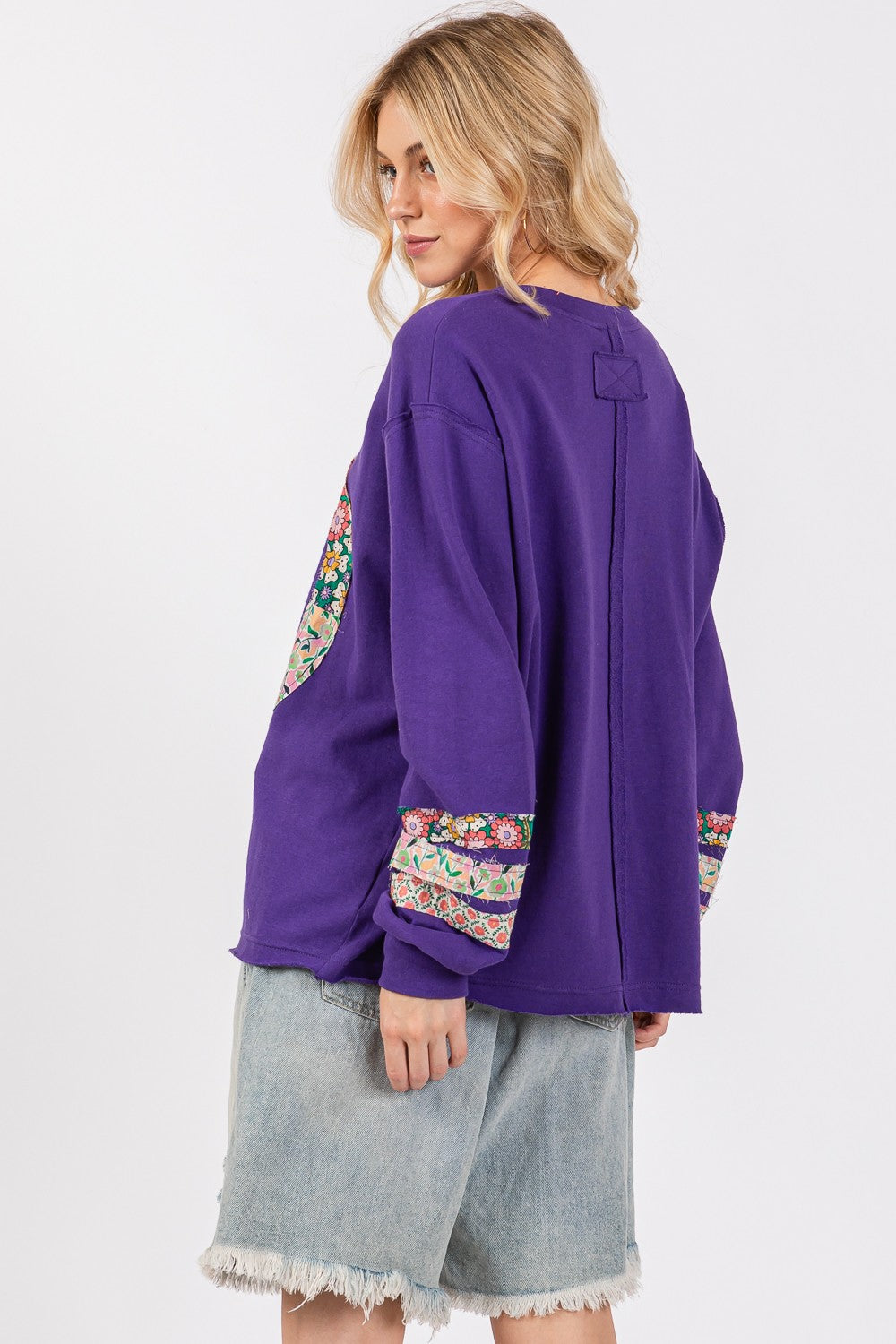 SAGE+FIG Peace Applique Patch Long Sleeve Top - 1985 the VAULT Boutique