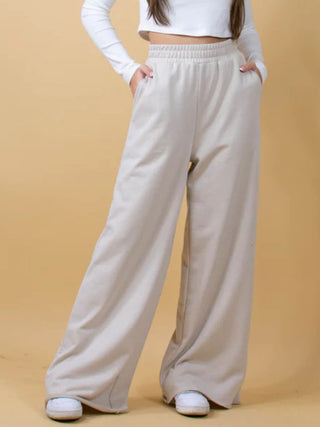 Elastic Waist Wide Leg Pants - 1985 the VAULT Boutique