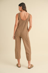 MABLE Sleeveless Knit Crop Jumpsuit with Pockets - 1985 THE VAULT