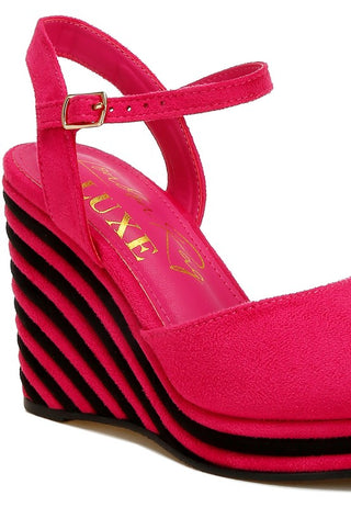 Manifest Dual Tone Wedge Sandals - 1985 the VAULT Boutique