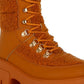 Wellerman Faux Fur Detail Chunky Hiker Boots - 1985 the VAULT Boutique