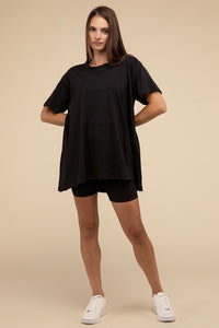 Basic Cotton Drop Shoulder Oversized Top - 1985 the VAULT Boutique