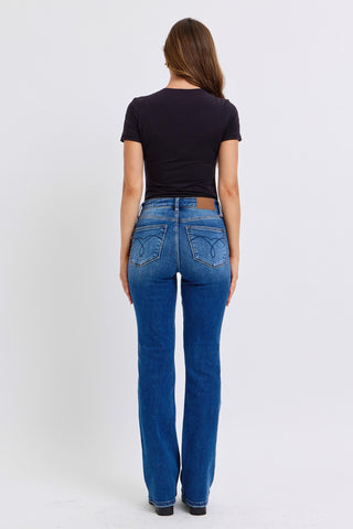 Judy Blue Full Size Mid-Rise Bootcut Jeans with Pockets - 1985 the VAULT Boutique