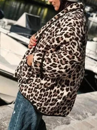 Leopard Open Front Long Sleeve Outerwear - 1985 the VAULT Boutique