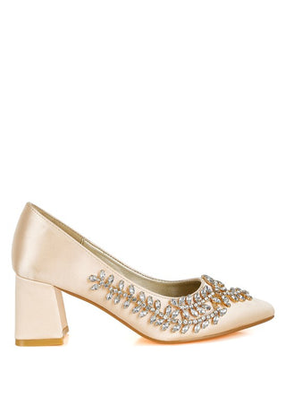 Abatina Satin Diamante Embellished Pumps - 1985 the VAULT Boutique