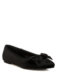 Pothos Luxurious Velvet Bow Ballerinas - 1985 the VAULT Boutique