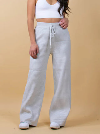 Ribbed Wide Leg Sweater Pants - 1985 the VAULT Boutique