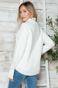 Half Zip Long Sleeve Knit Top - 1985 the VAULT Boutique