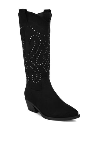 Lariat Studs Embellished Cowboy Boots - 1985 the VAULT Boutique