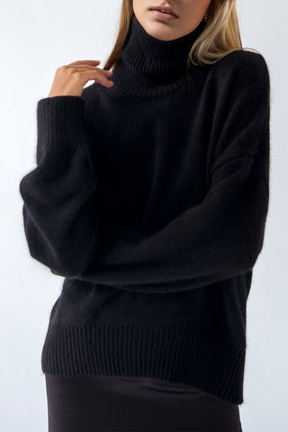 Basic Bae Turtleneck Dropped Shoulder Long Sleeve Sweater - 1985 the VAULT Boutique