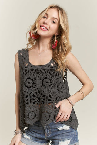 ADORA Crochet Wide Strap Tank - 1985 the VAULT Boutique