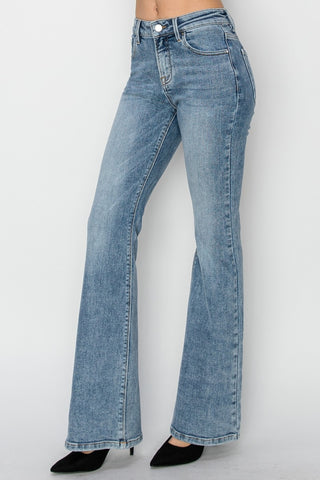 RISEN Full Size Mid Rise Bootcut Jeans - 1985 the VAULT Boutique