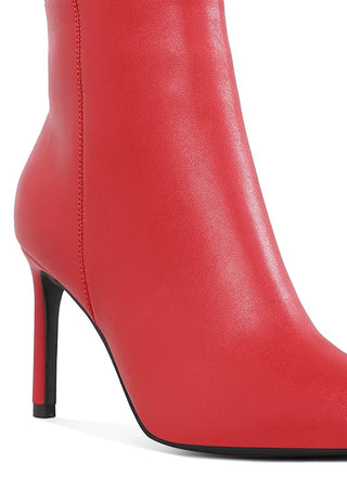 Tatria Textured Stiletto Heel Ankle Boots - 1985 the VAULT Boutique