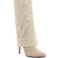Sin City Sequinned Fold-Over Calf Boots - 1985 the VAULT Boutique